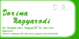 dorina magyarodi business card